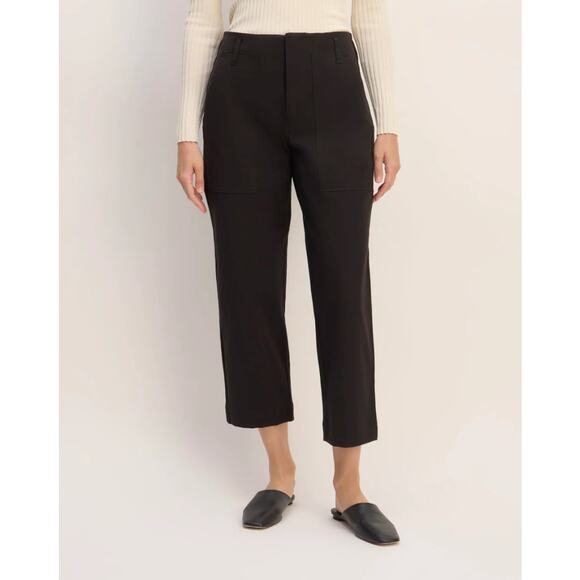 NWT Everlane Bi-Stretch Utility Pant Black Straight Leg High Rise Stretch Pant 4 - Picture 2 of 15